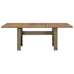 Stół ogrodowy, brązowy, 200x100x74 cm, rattan PE