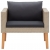 Pojedyncza sofa ogrodowa z poduszkami, rattan PE, beż