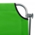 Leżak z daszkiem, stalowy, zielony