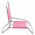 Składane krzesła plażowe, 2 szt., różowe, obite tkaniną