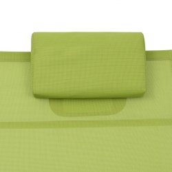 Leżak, aluminium i tworzywo textilene, zielony