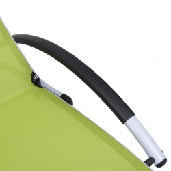 Leżak, aluminium i tworzywo textilene, zielony