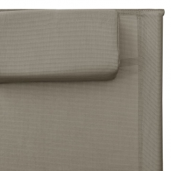 Leżaki, tworzywo textilene, 2 szt., szaro-taupe