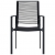 Krzesła ogrodowe, 4 szt., rattan PVC, czarne