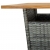 Stolik barowy, szary, 60x60x110 cm, rattan PE i lita akacja