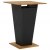 Stolik barowy, czarny, 80x80x110 cm, rattan PE i lita akacja