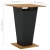 Stolik barowy, czarny, 80x80x110 cm, rattan PE i lita akacja