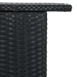 Ogrodowy stolik barowy, czarny, 120x55x110 cm, polirattan