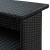 Ogrodowy stolik barowy, czarny, 120x55x110 cm, polirattan