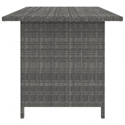 Stół ogrodowy, jadalniany, szary, 110x70x65 cm, rattan PE