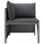 2-osobowa sofa ogrodowa z poduszkami, polirattan, szara