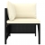 4-częściowa sofa ogrodowa, poduszki, rattan PE, czarna