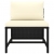 4-częściowa sofa ogrodowa, poduszki, rattan PE, czarna