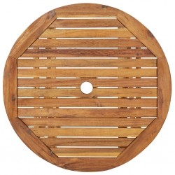 Składany stół ogrodowy, 70 cm, lite drewno akacjowe
