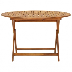 Składany stół ogrodowy, 120 cm, lite drewno akacjowe