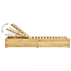 Leżak, impregnowane na zielono drewno sosnowe