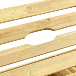 Leżak podwójny, impregnowane na zielono drewno sosnowe