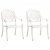 Krzesła ogrodowe 2 szt., odlewane aluminium, białe