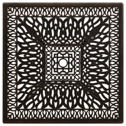 Stół ogrodowy, brązowy, 90x90x73 cm, odlewane aluminium