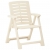 Krzesła ogrodowe, 4 szt., plastikowe, białe