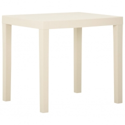 Stolik ogrodowy, biały, 79 x 65 x 72 cm, plastikowy