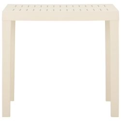 Stolik ogrodowy, biały, 79 x 65 x 72 cm, plastikowy