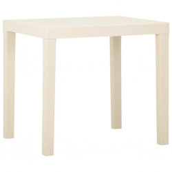 Stolik ogrodowy, biały, 79 x 65 x 72 cm, plastikowy