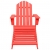 Krzesło ogrodowe Adirondack z podnóżkiem, jodłowe, czerwone
