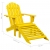 Krzesło ogrodowe Adirondack z podnóżkiem, jodłowe, żółte