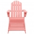 Krzesło ogrodowe Adirondack z podnóżkiem, jodłowe, różowe