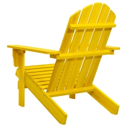 Krzesło ogrodowe Adirondack, lite drewno jodłowe, żółte