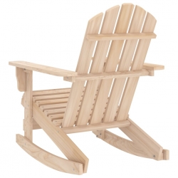 Ogrodowy fotel bujany Adirondack, lite drewno jodłowe