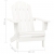 Krzesło ogrodowe Adirondack ze stolikiem, jodłowe, białe