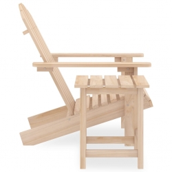 Krzesło ogrodowe Adirondack ze stolikiem, drewno jodłowe
