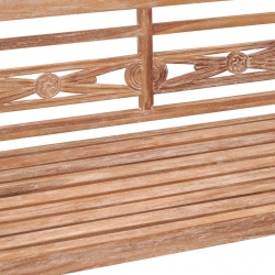 Ławka Batavia, 120 cm, bielone, lite drewno tekowe
