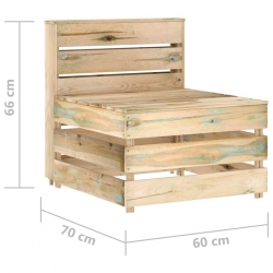 Ogrodowa sofa środkowa z palet, impregnowane drewno sosnowe