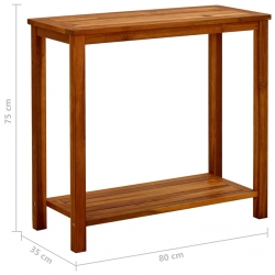 Ogrodowy stolik konsolowy, 80x35x75 cm, lite drewno akacjowe