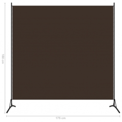 Parawan 1-panelowy, brązowy, 175 x 180 cm
