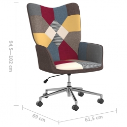 Fotel, patchwork, obity tkaniną