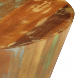Stolik kawowy, Ø65x31 cm, lite drewno odzyskane