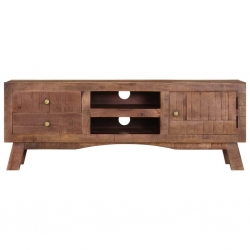 Szafka pod telewizor, 110x30x40 cm, surowe drewno mango