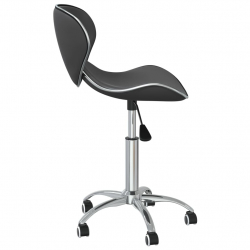 Obrotowe krzesła stołowe, 2 szt., szare, sztuczna skóra