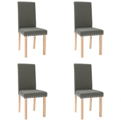 Krzesła stołowe, 4 szt., ciemnoszare, obite tkaniną