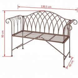 Esschert Design Ławka ogrodowa, metalowa, styl staroangielski MF009