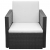 Krzesło ogrodowe z poduszkami, polirattan, czarne