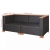 Sofa ogrodowa, rattan PE, czarna