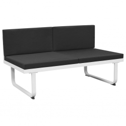 5-cz. zestaw mebli do ogrodu, textilene, aluminium, czarny