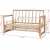 2-osobowa sofa ogrodowa z poduszkami, bambus