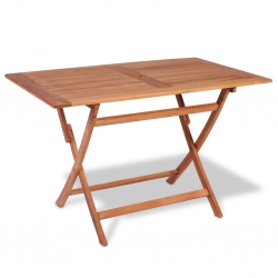 Składany stół ogrodowy, 120x70x75 cm, lite drewno tekowe