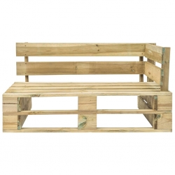 Ogrodowa ławka narożna z palet, drewno